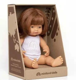 Miniland pop meisje met rood haar / b-keuze / zonder doos
