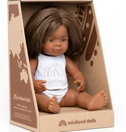 Miniland poppen meisje Aboriginal 38 cm