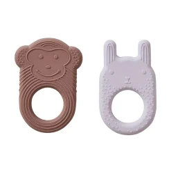 OYOY set met twee bijtspeeltjes Nelson & Ling Ling Baby Teether