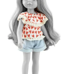 Paola Reina Amigas poppen kledingset short en top