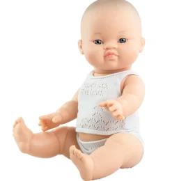 Paola Reina babypop jongen Aziatisch met wenkbrouwen en ondergoedset