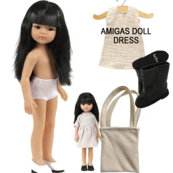 Paola Reina witte poppenschoenen voor Amigas poppen