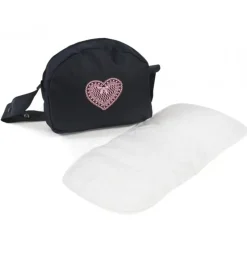 Poppenluiertas blauw met hartje