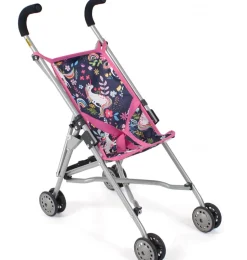 Poppenwagen buggy met eenhoornprint