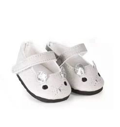 Skru00e5llan zilvergrijze schoenen / Amigas poppen passen deze schoenen