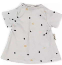 Skru00e5llan grijze jurk met stippen voor poppen van 36 tot 40 cm